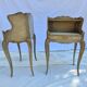 2 tables de chevet style Louis XV, restaurées et peintes "Milk Paint"