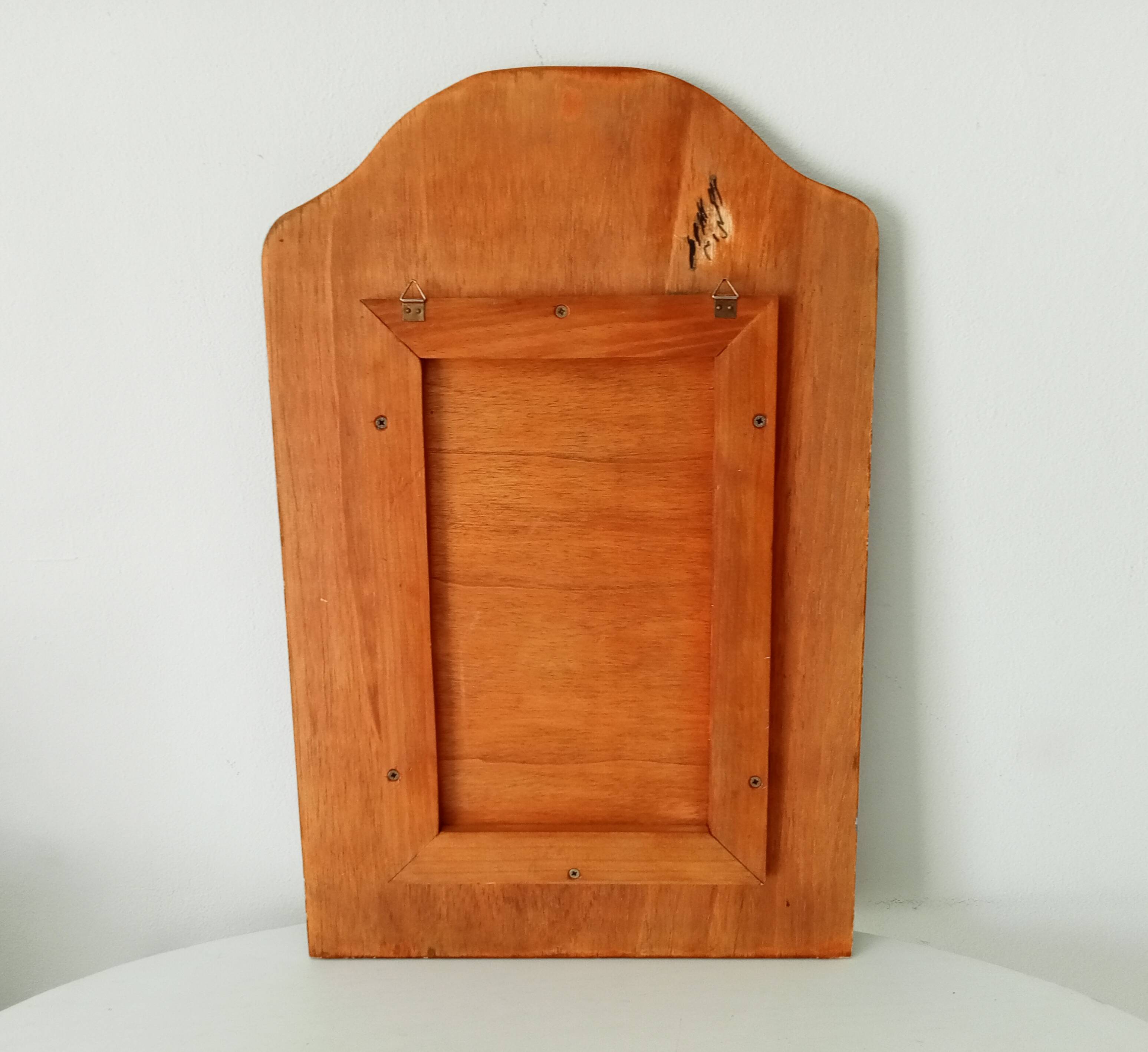 Vintage hand painted wooden mirror 46*30