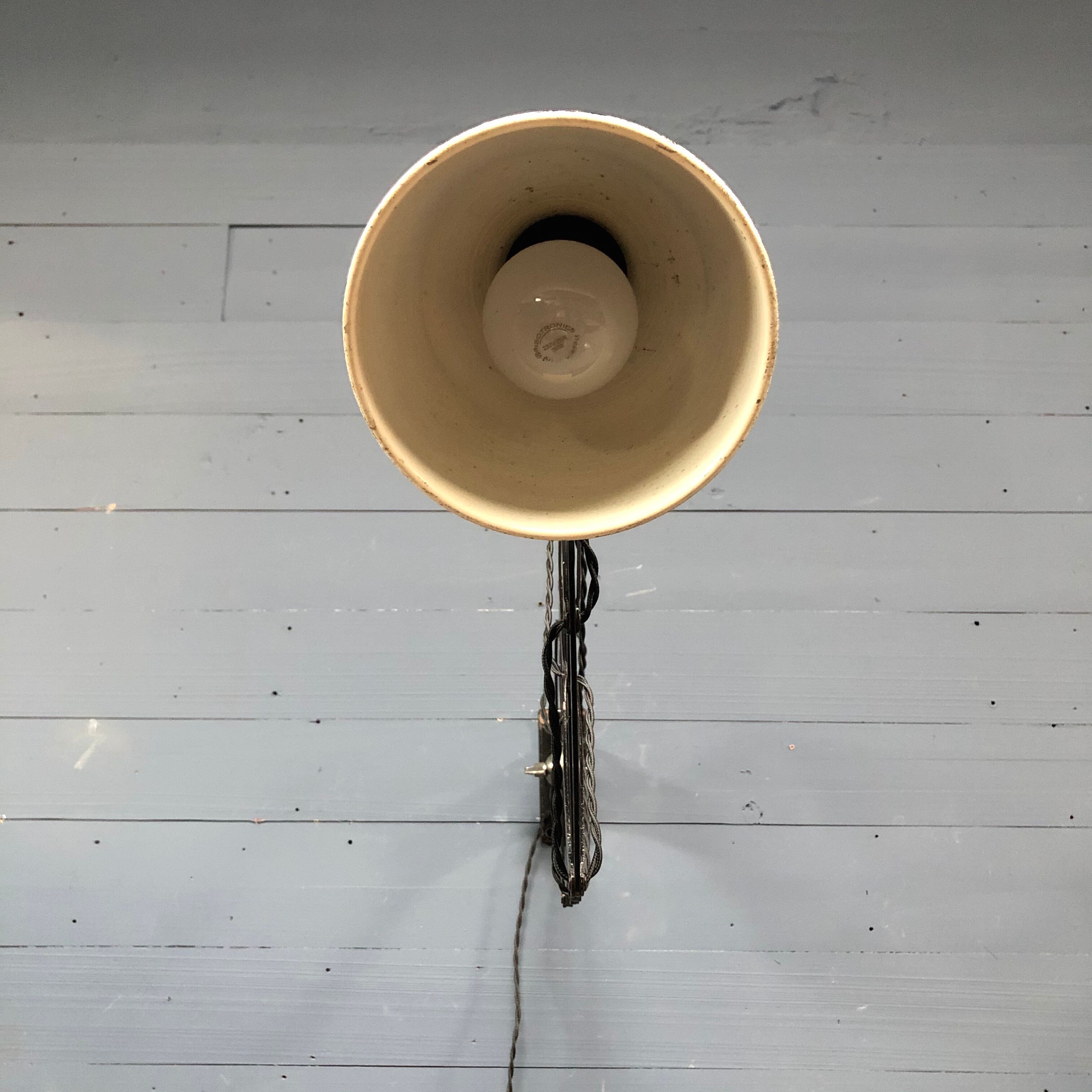 XL black scissor lamp from PeHaWe Leuchten Dresden, German 1940s