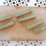 Jade style natural stone knife holder (6 pieces)