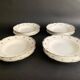 4 soup plates in Paris porcelain, "A la Reine" model, 1890, Damo