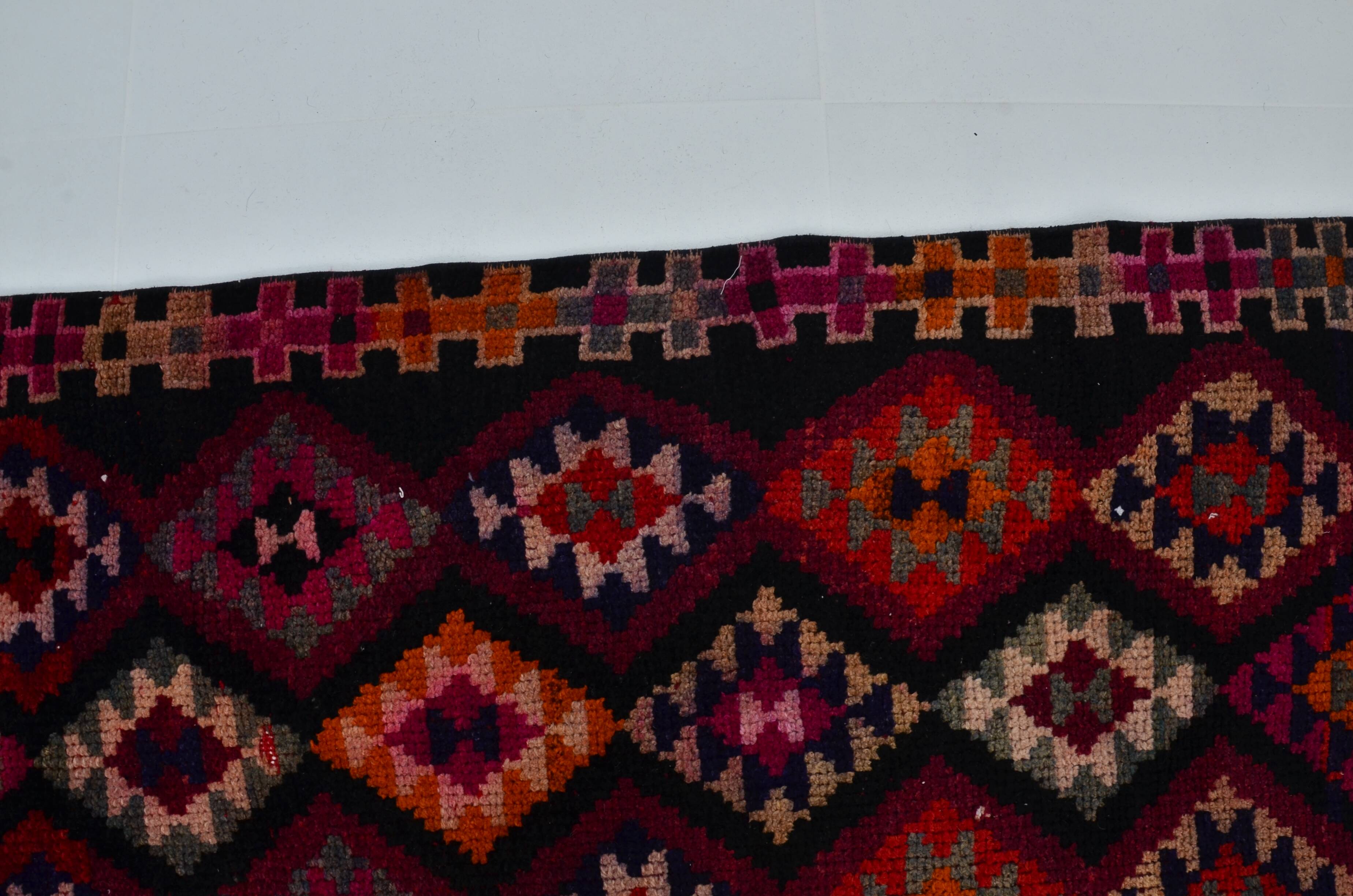 Extra Long Oushak Vintage Runner Rug