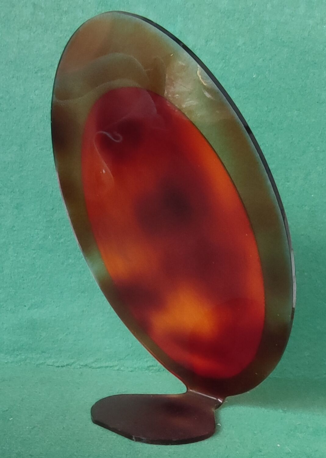 Miroir vintage à poser/plastique fumé