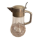 Chiller pitcher, lemonade jug, silver metal glass, Art Nouveau wine carafe.