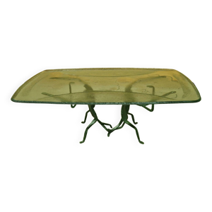 Table basse abstraite - verre