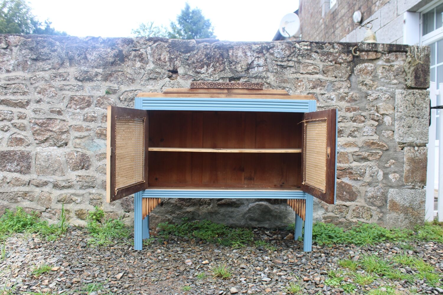 Buffet enfilade art deco vintage cannage