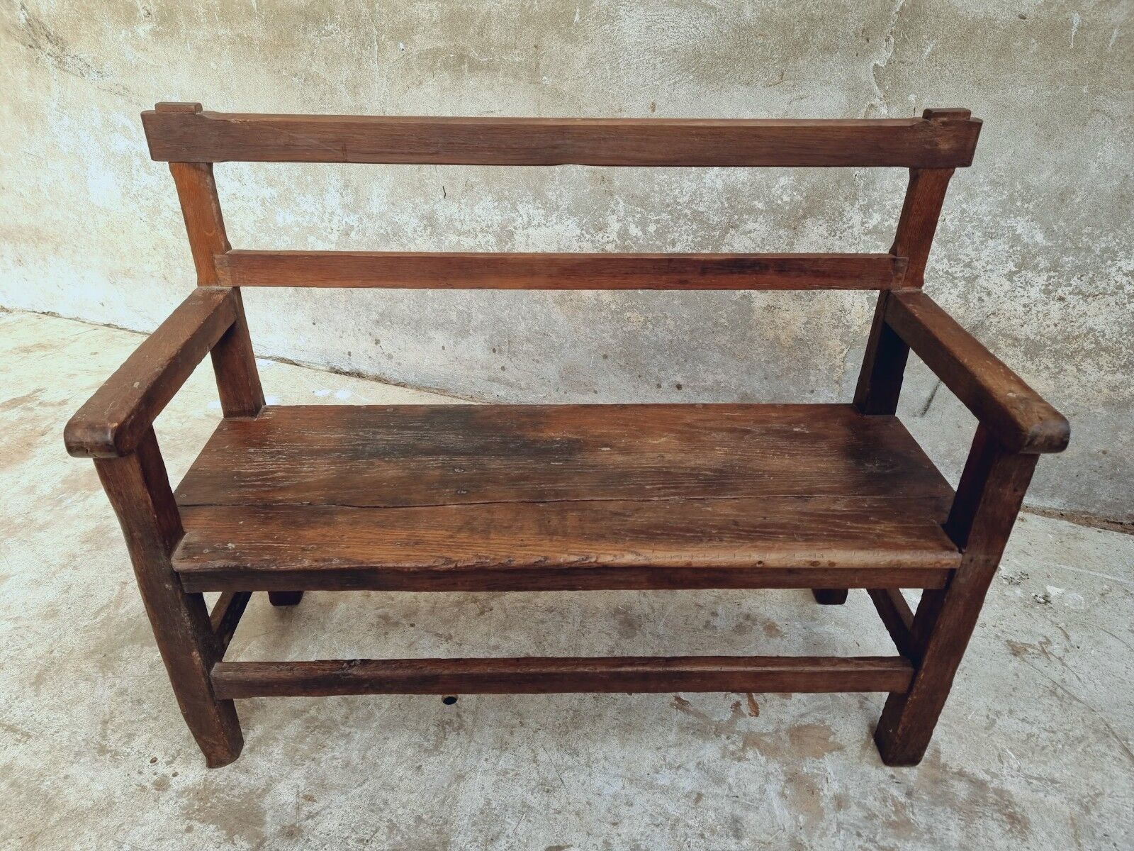 Antique oak bench hall bench 105 cm