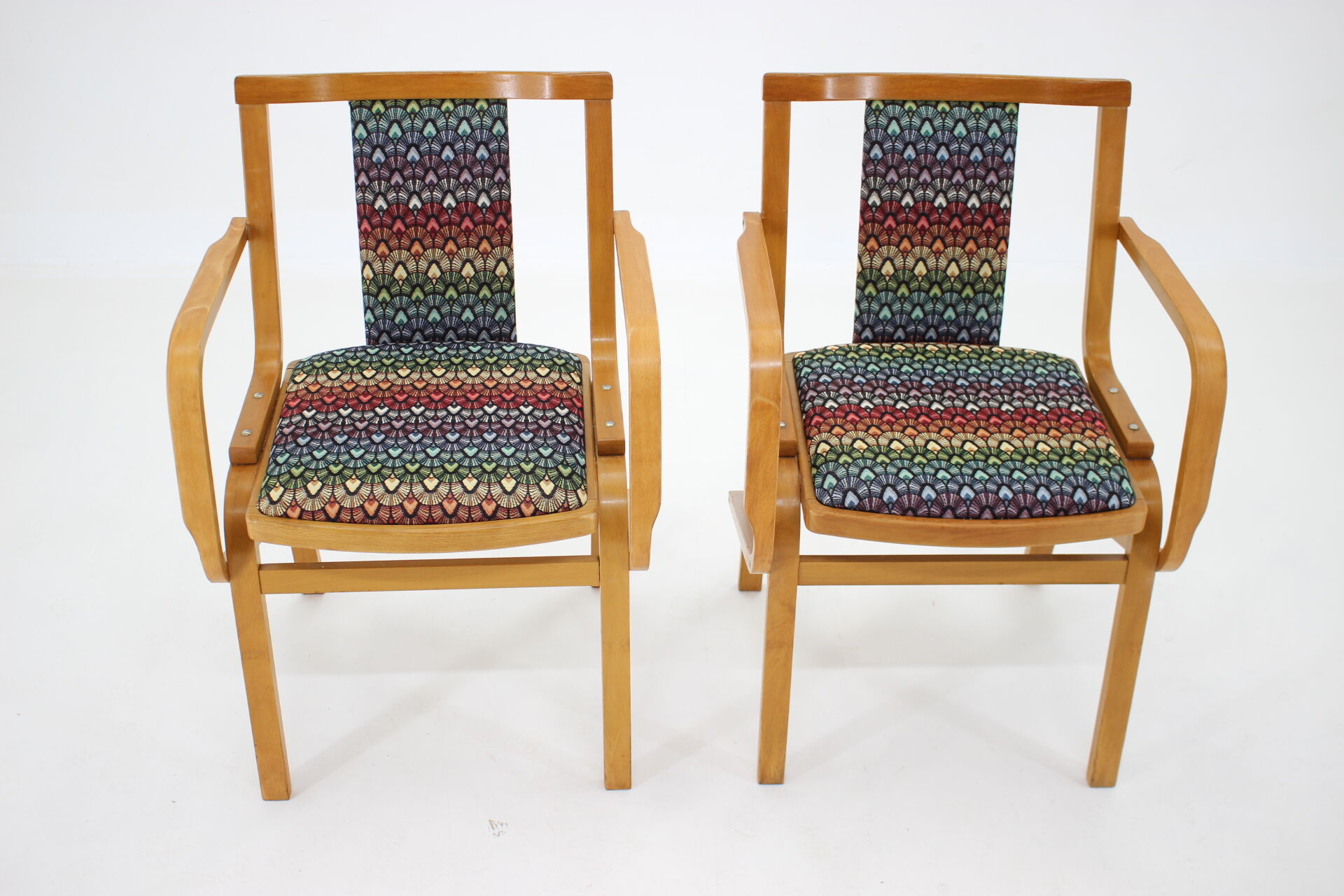 1970s Set of Two Rare Armchairs by Ton, Czechoslovakia