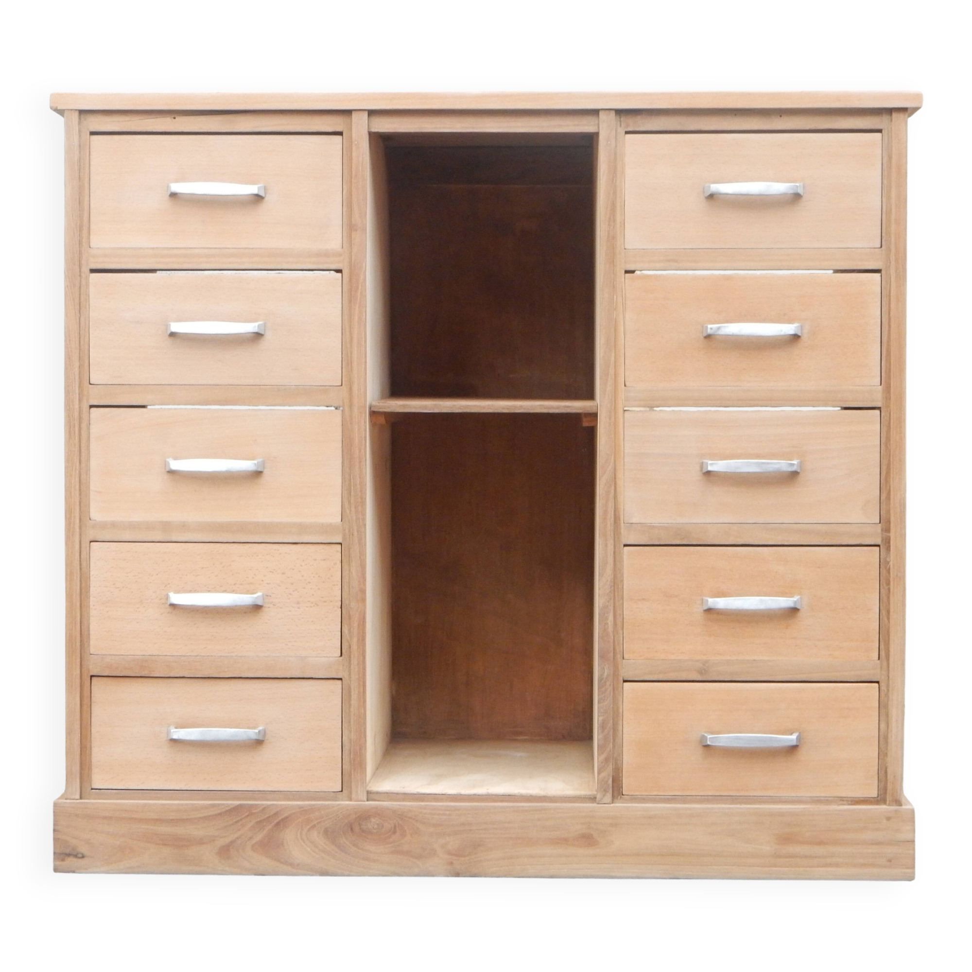 Superbe petit buffet / meuble de métier 10 tiroirs