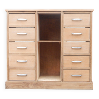 Superbe petit buffet / meuble de métier 10 tiroirs