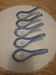 Set of 5 blue and white porcelain Asian spoons.