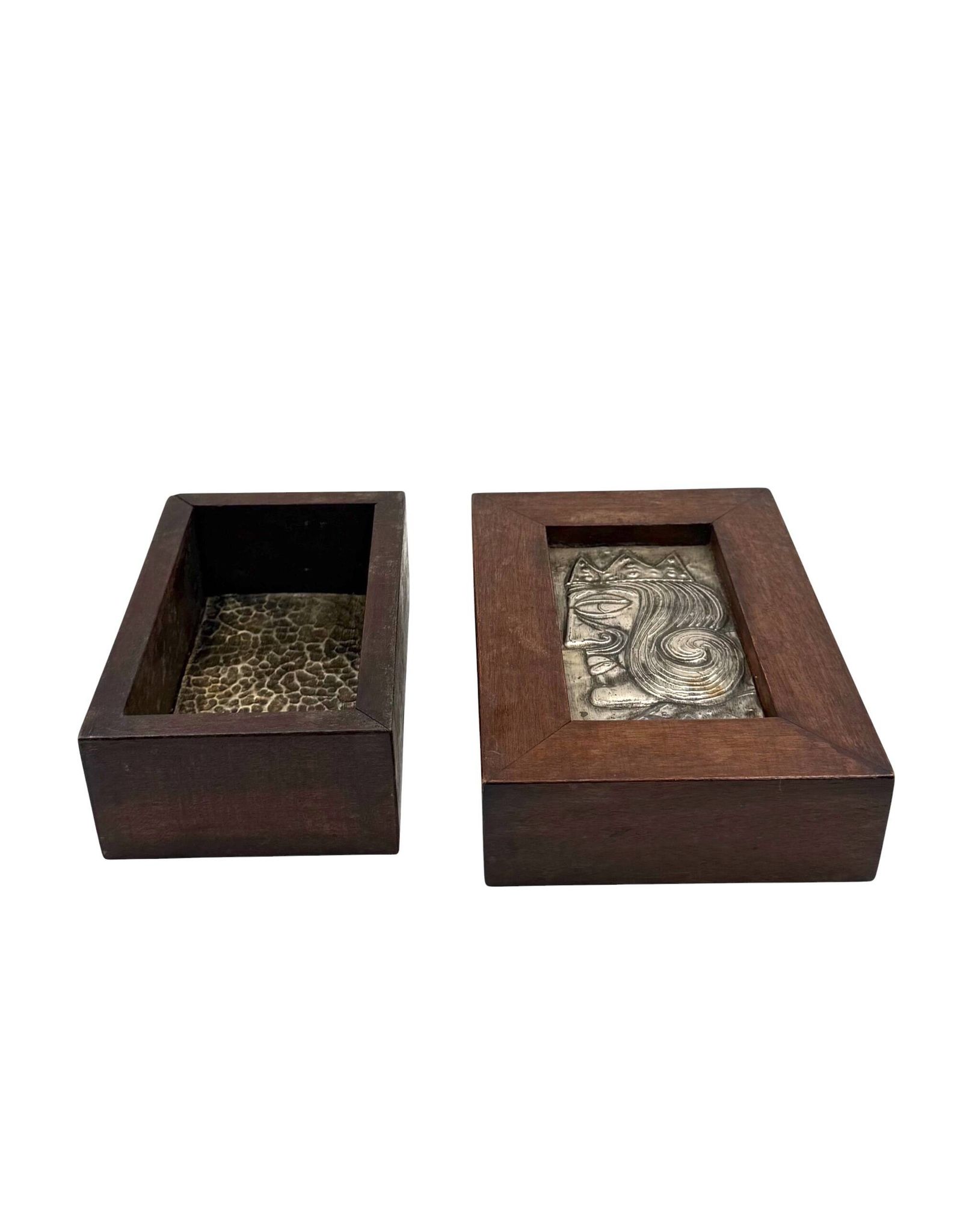 Mid-century rare Smoking Set, ashtray and cigars box, Italy 1950s