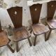 Chaises chêne massif chapo savoyarde art populaire