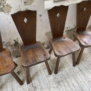 Solid oak chairs Savoyard cap popular art