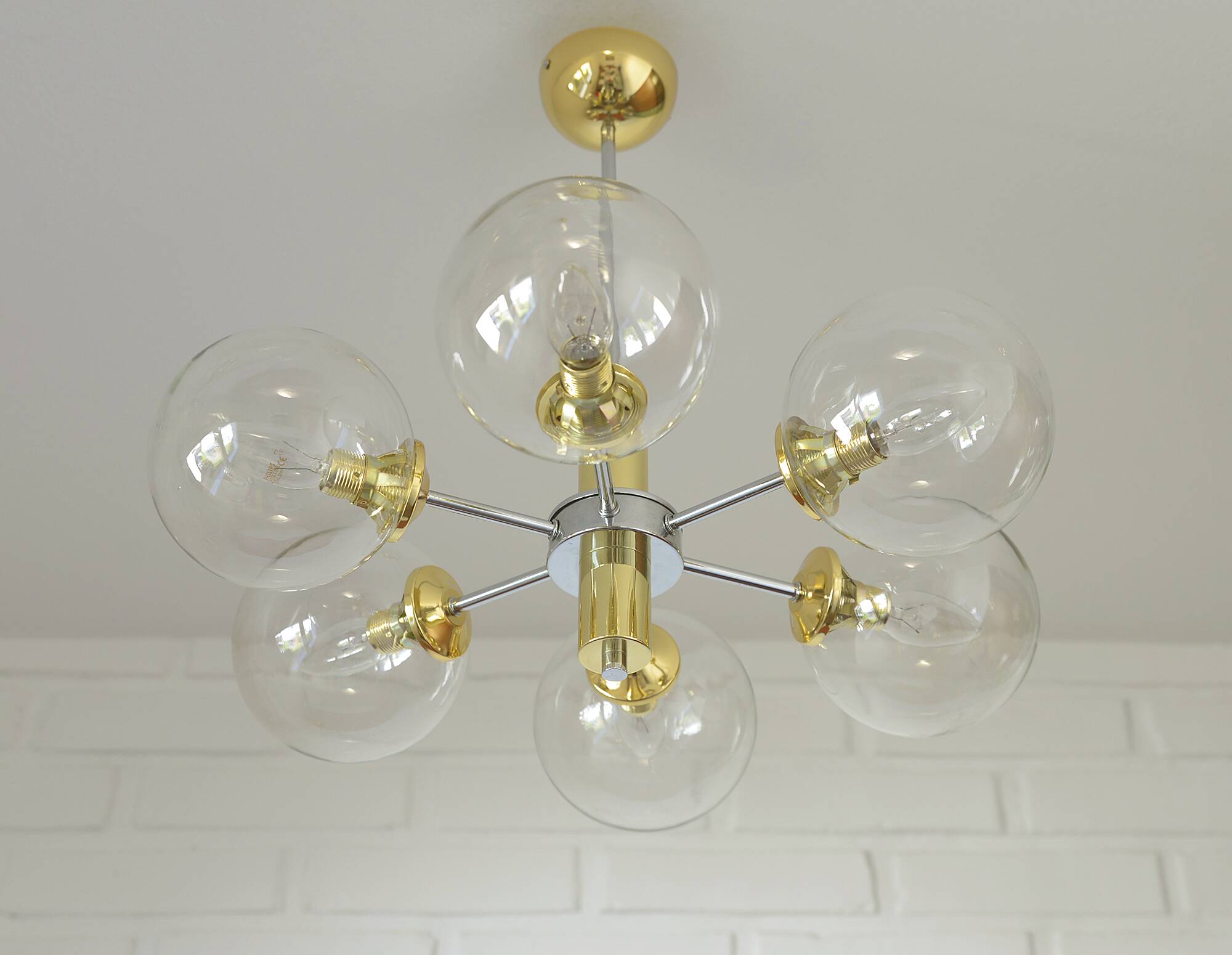 Vintage Redesign Pendant Light / Accent Hanging Lamp / Sputnik Chandelier