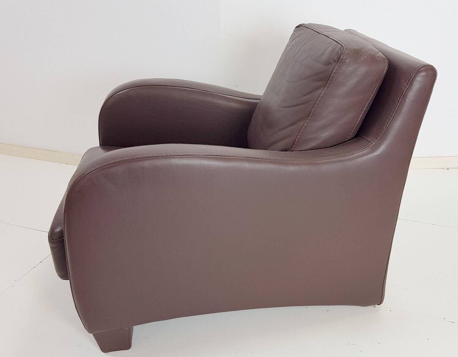 Modern Brown Leather Armchair from Musa Design, Italy, 1990s