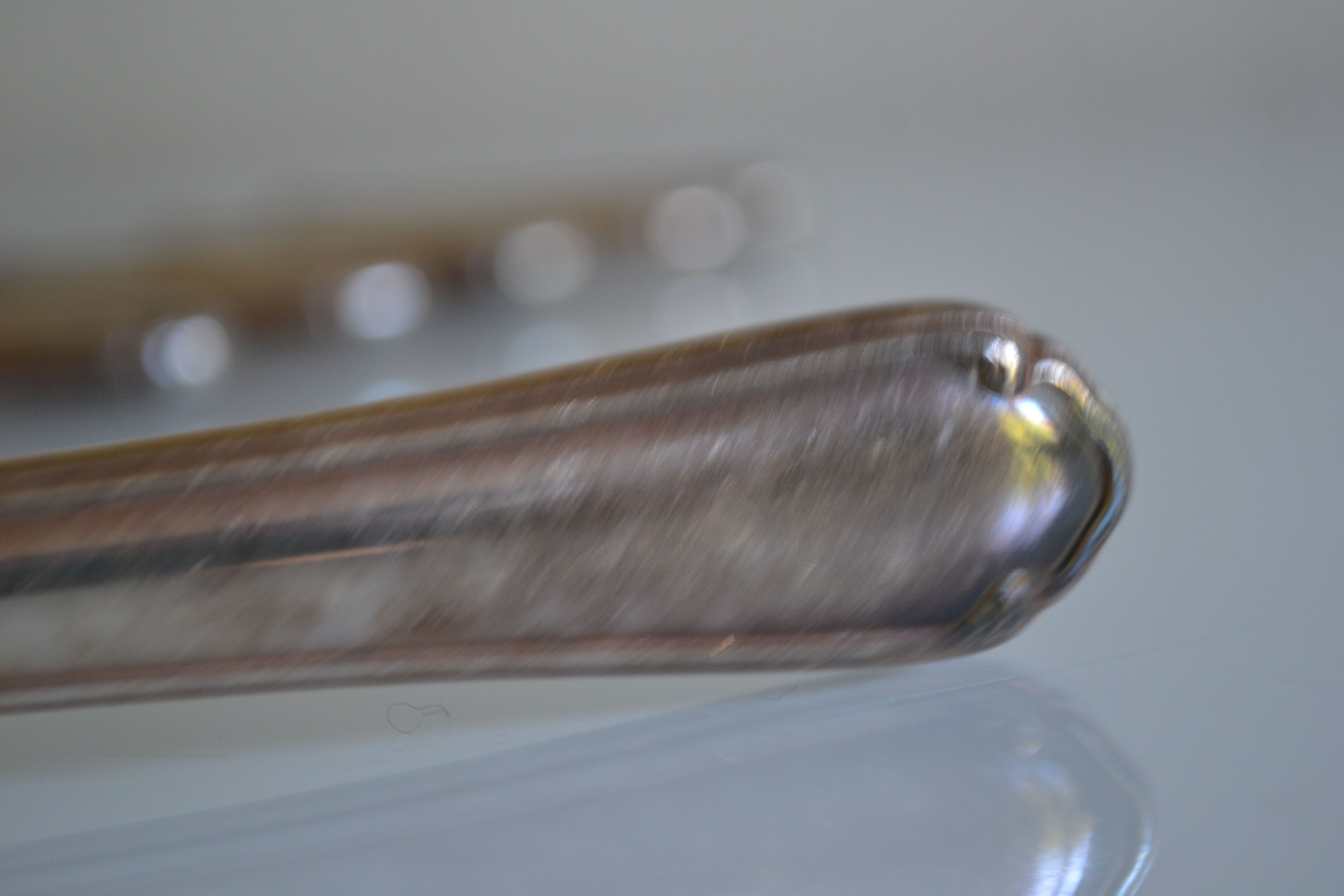 12 metal silver table knives 25 cm