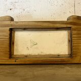 Art Nouveau wardrobe in pine with ceramic tiles, early 20th century.