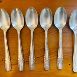 Set of 6 silver soup spoons