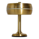 Italian brass table desk lamp with sculptural base and glowing band, 1960s