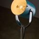 Turquoise floor lamp with plexi stem by Cosack
