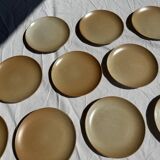 Lot de 12 assiettes à dessert en grès Village France