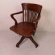 Antique oak office armchair