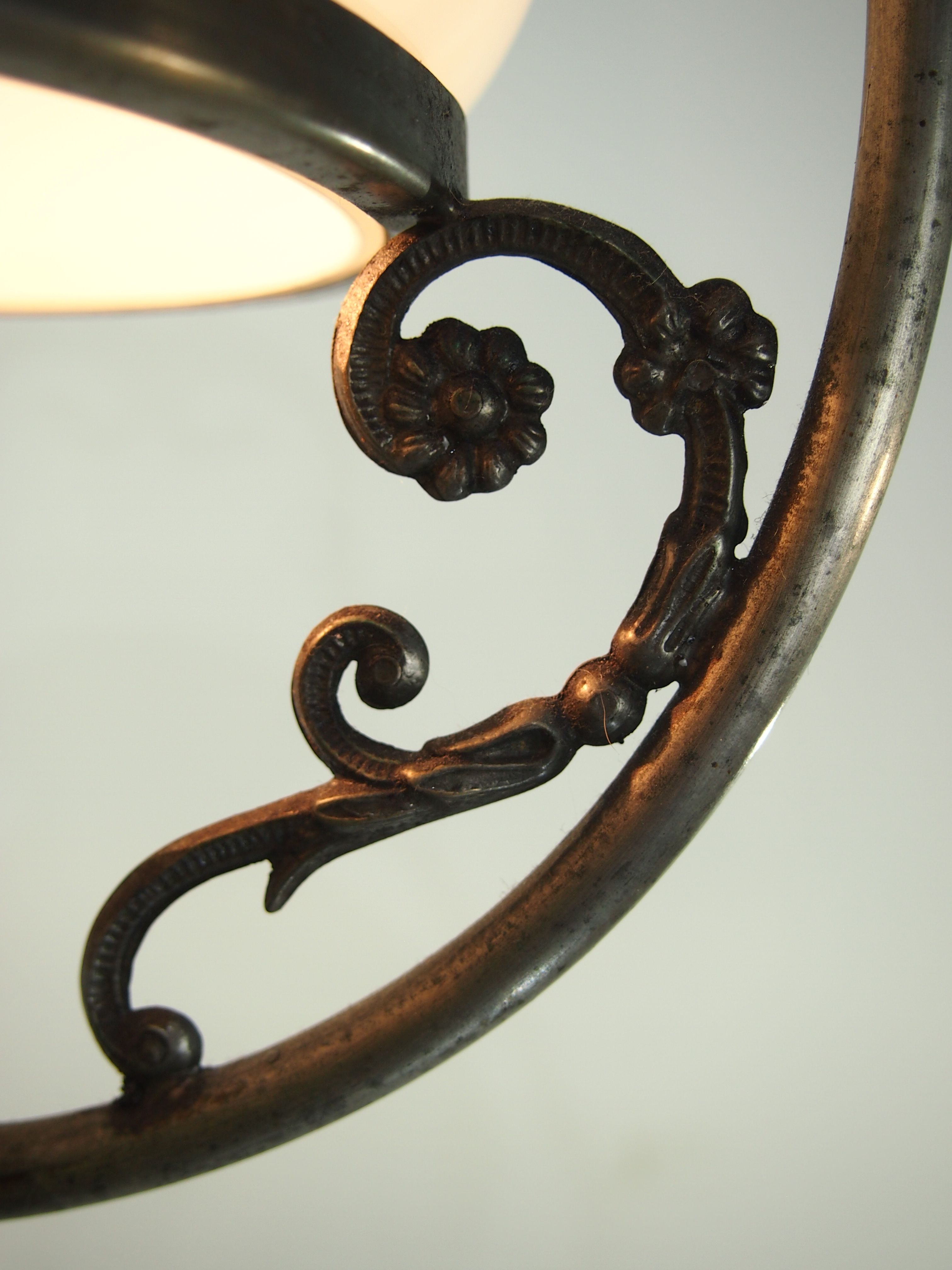 Suspension glass and ceramic /lampshade
