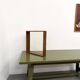 Square modernist wooden mirror — Scandinavian style, 1970s