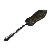 Cake shovel or pie nineteenth silver metal engraved punches