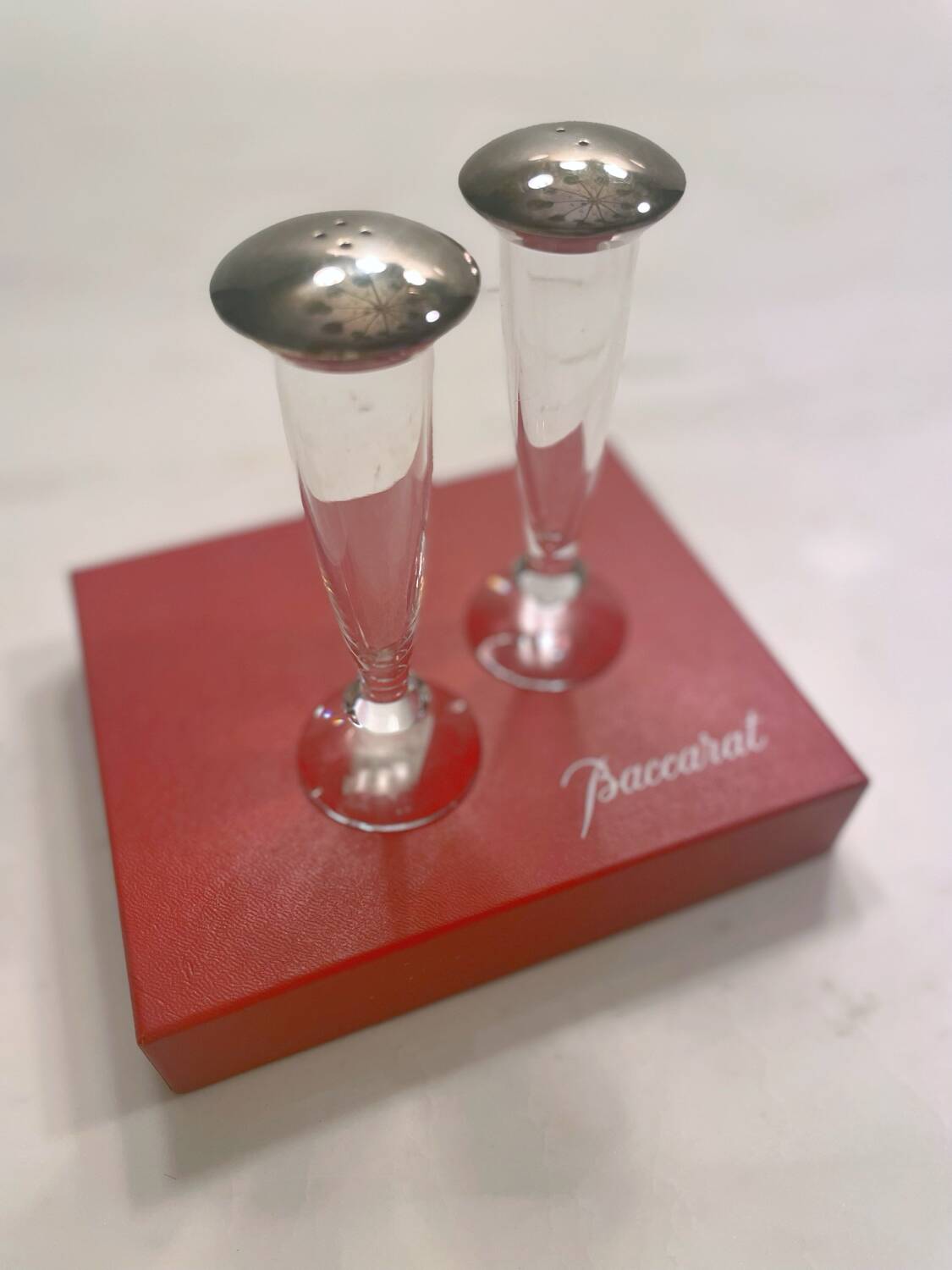 Baccarat crystal vega salt and pepper shaker