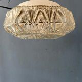 Vintage 30s flush mount glass ceiling lamp