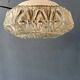 Vintage 30s flush mount glass ceiling lamp