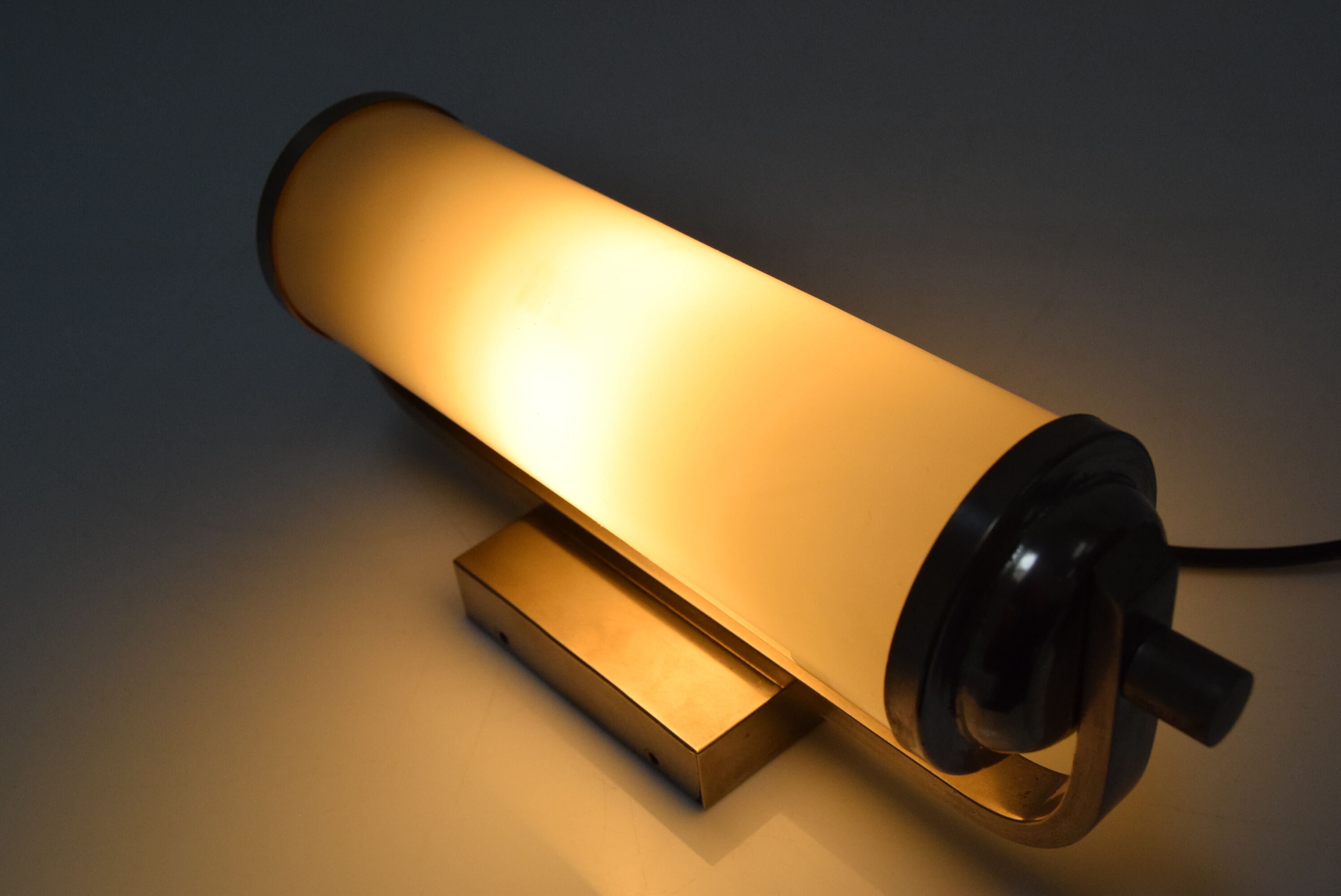 Art deco tubular wall lamp,1930's.