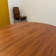 Wooden round table with butterfly extension from the 1970s.