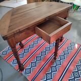 Round or half-moon oak table