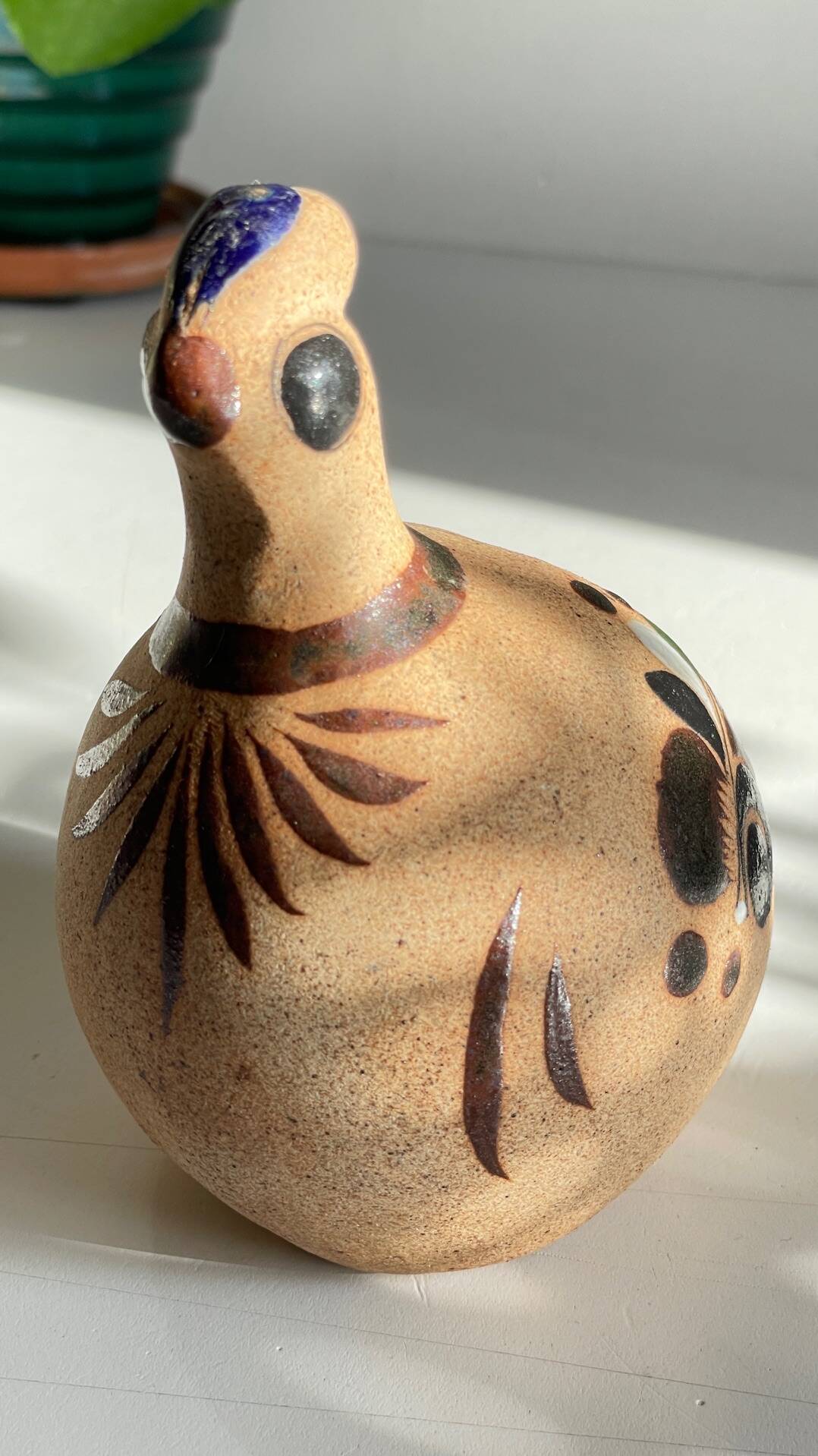 Bird handmade stoneware mexico vintage