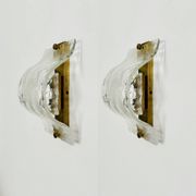 Set of 2 Murano Glass Wall or Ceiling Lamps by Carlo Nason for Mazzega
