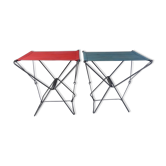 2 old folding stools