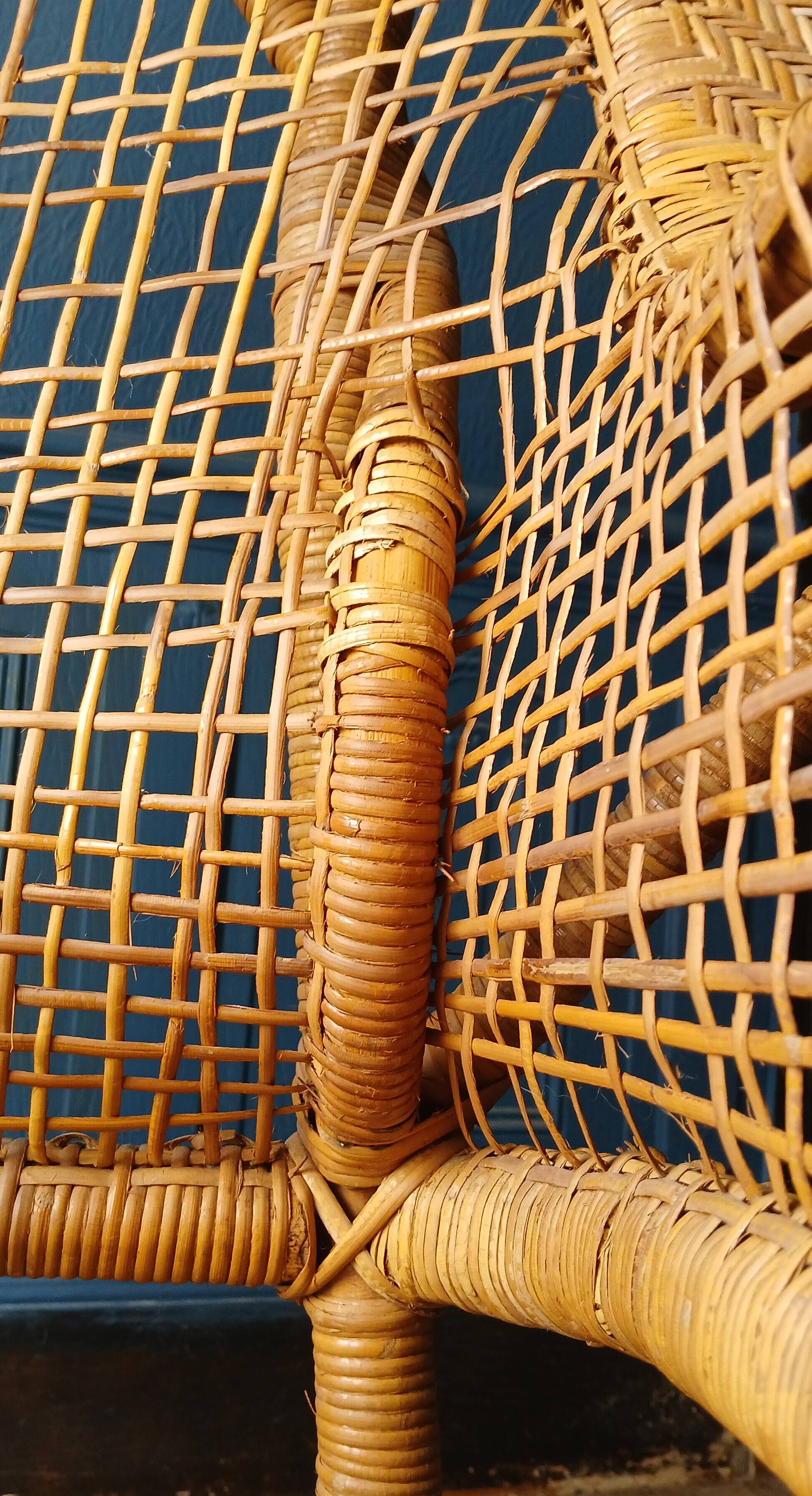 Rattan armchair in the style of Kay Fisker for R. Wengler. Danish work from the 1960s.