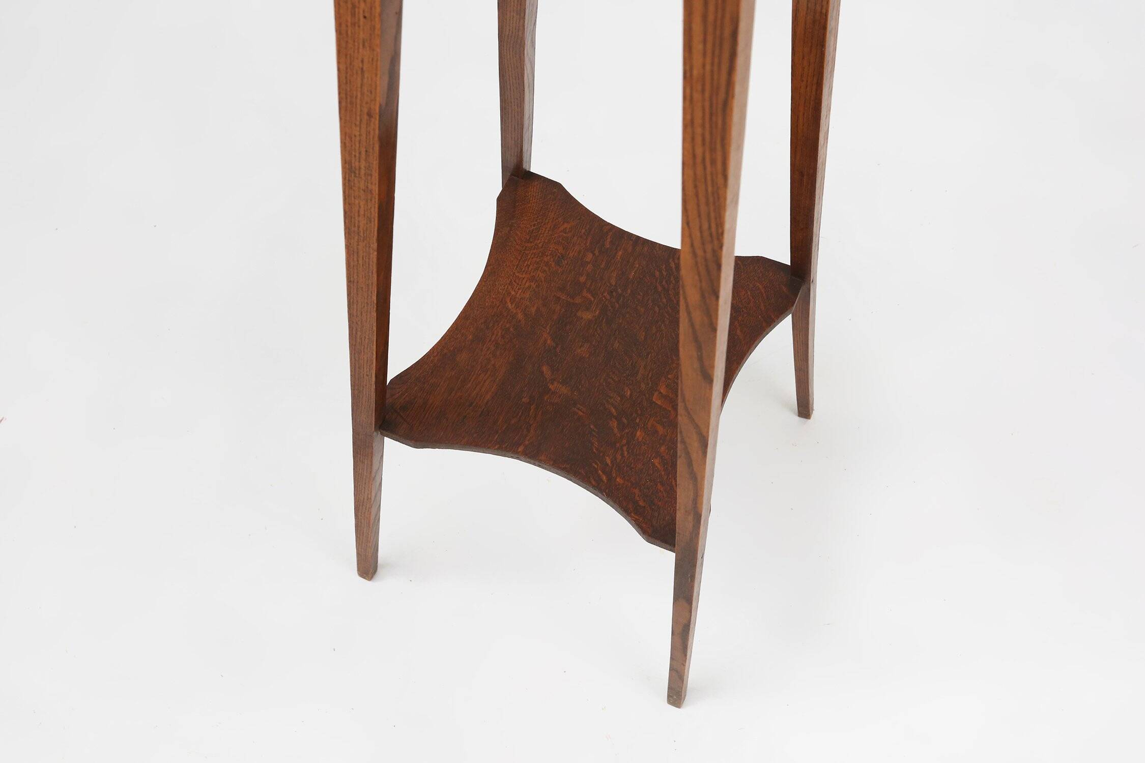 Art Deco Piedestal or Console Table in Oak, France 1940s