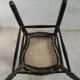 Napoleon III cane chair in blackened wood and mother-of-pearl