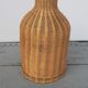 Vase bouteille vintage en osier