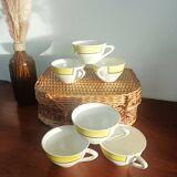 Set of 6 Salins coffee cups, Menton model