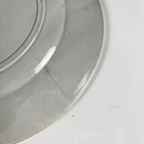 Large round dish "Rachel" Moulins des loups & Hamage, iron earth, 20th century