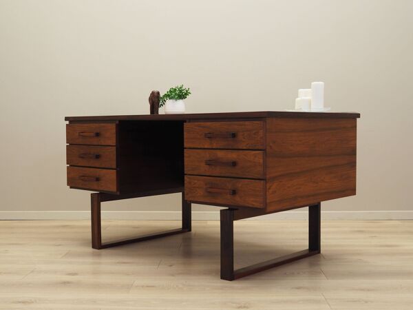 Bureau en palissandre, design danois, années 1960, designer : Torben Valeur & Henning Jensen, fabricant : Dyrlund