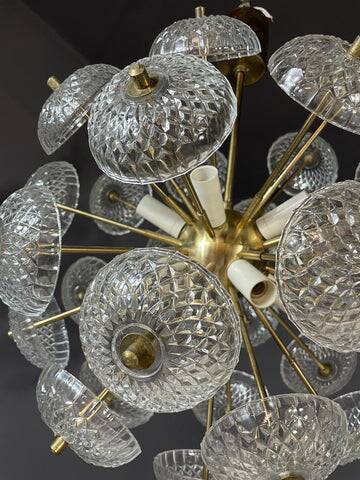 Dandelion chandelier, Kamenický Šenov, 1970s, price per piece