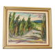 Oil painting on Swedish panel from the mid-century "Forest Landscape" - Vintage and framed