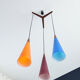 Vintage Holmegaard pendant lamp by E. Jacob, Denmark, 1960s.