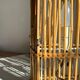 Vintage cube wood willow lamp